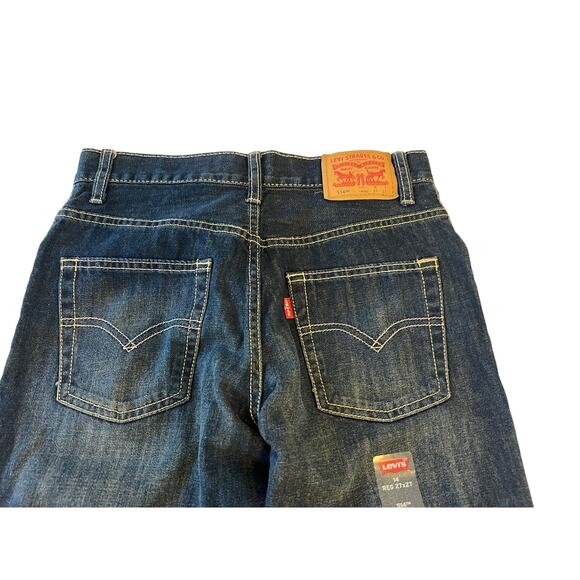 NWT Levis 514 Straight Leg Mid Rise Jeans Pockets Womens Size 14 Dark Wash - Picture 4 of 14